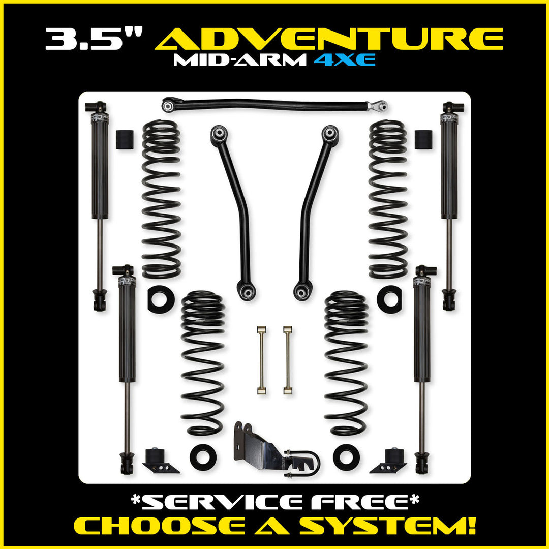 Rock Krawler 3.5 Inch Adventure Mid Arm System - 2018+ Jeep Wrangler JLU 4-Door - kit photo 3