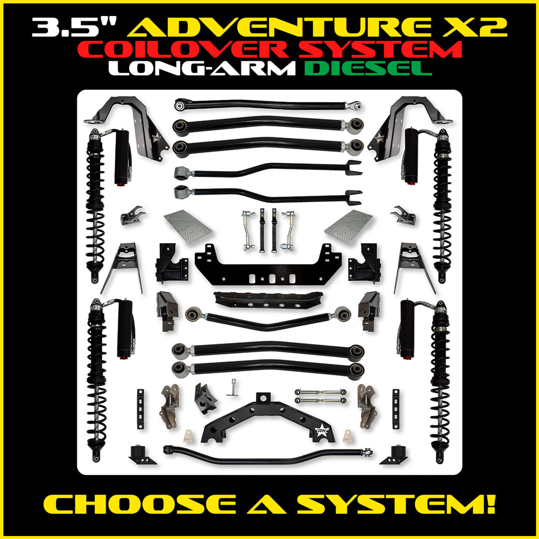 Rock Krawler 3.5 Inch Adventure X2 Long Arm System - Jeep Wrangler JLU Diesel - photo 2