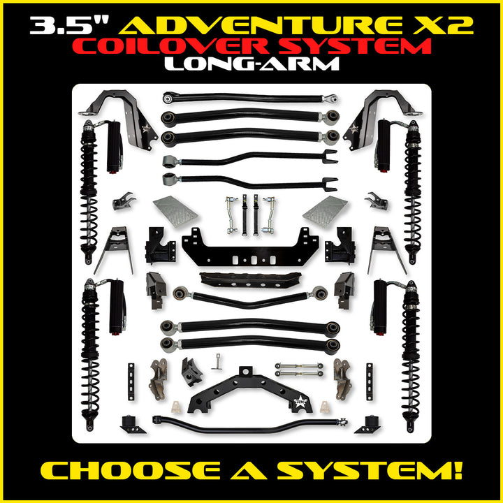 Rock Krawler 3.5 Inch Adventure X2 Long Arm System - Jeep Wrangler JL 2-Door - photo 2