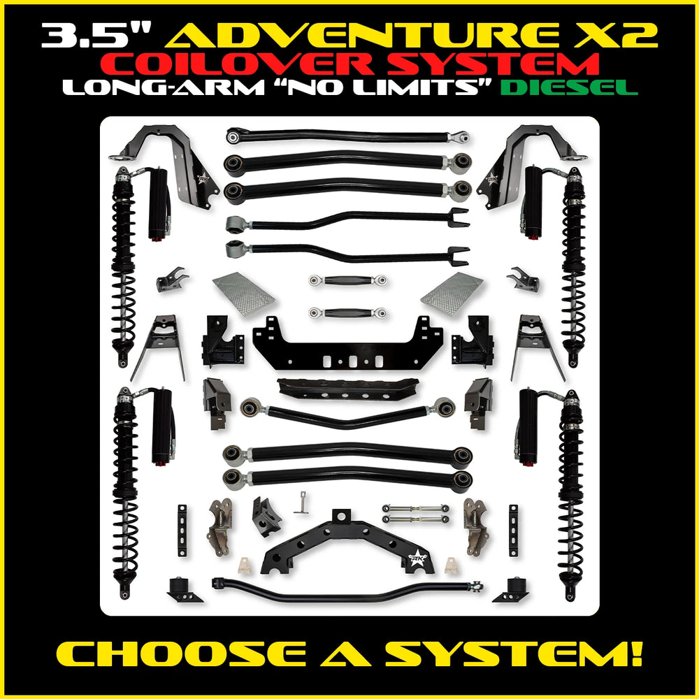 Rock Krawler 3.5 Inch Adventure X2 No Limits Long Arm System - Jeep Wrangler JLU Diesel - photo 2