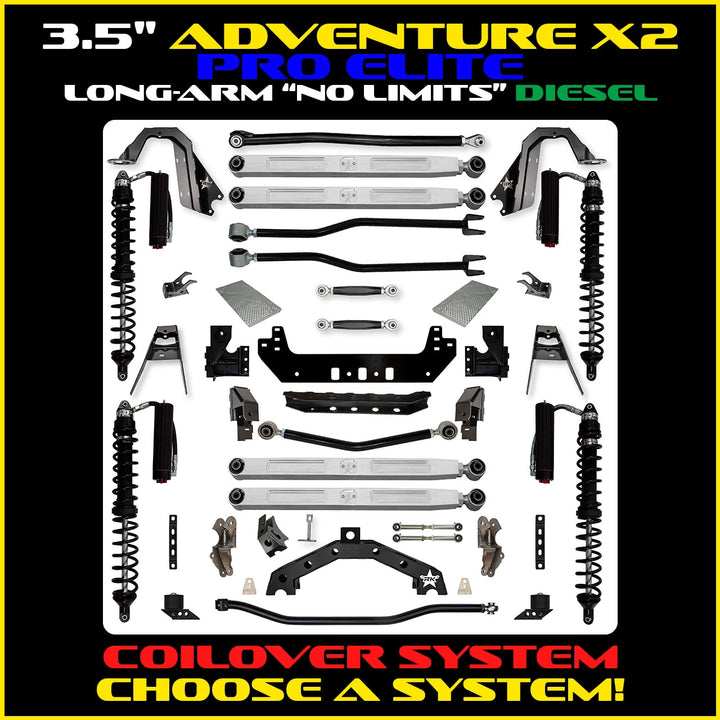 Rock Krawler 3.5 Inch Adventure X2 Pro Elite No Limits Long Arm System - JLU Diesel - photo 2