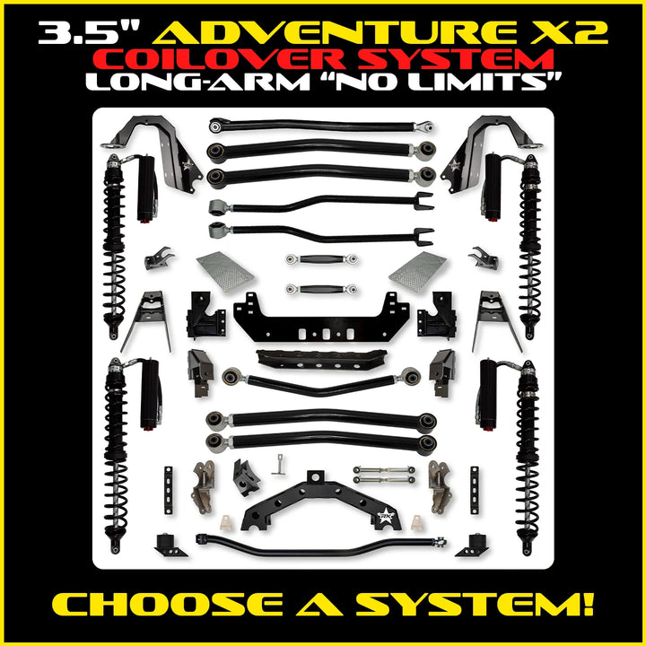 Rock Krawler 3.5 Inch Adventure X2 No Limits Long Arm System - Jeep Wrangler JLU 4-Door - photo 2