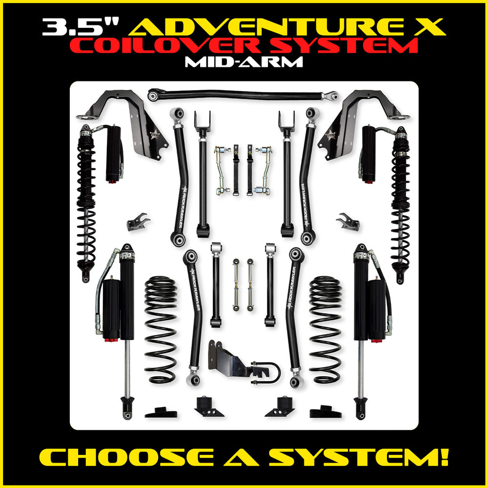 Rock Krawler 3.5 Inch Adventure X Mid-Arm System - Jeep Wrangler JL 2-Door - photo 2
