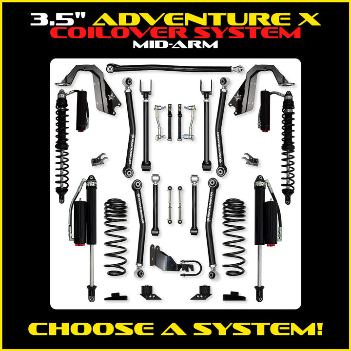 Rock Krawler 3.5 Inch Adventure X Mid-Arm System - Jeep Wrangler JLU 4-Door - photo 2