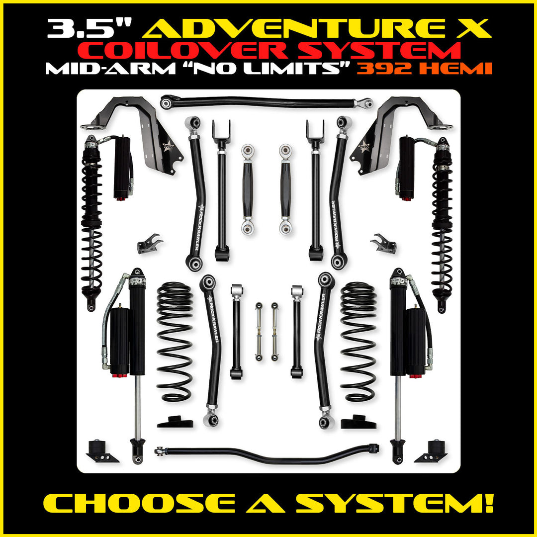 Rock Krawler 3.5 Inch Adventure X No Limits Mid-Arm System - Jeep Wrangler JLU 392 - photo 2