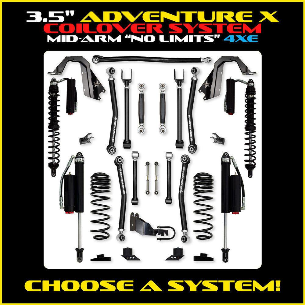Rock Krawler 3.5 Inch Adventure X No Limits Mid-Arm System - Jeep Wrangler JLU 4xe - photo 2