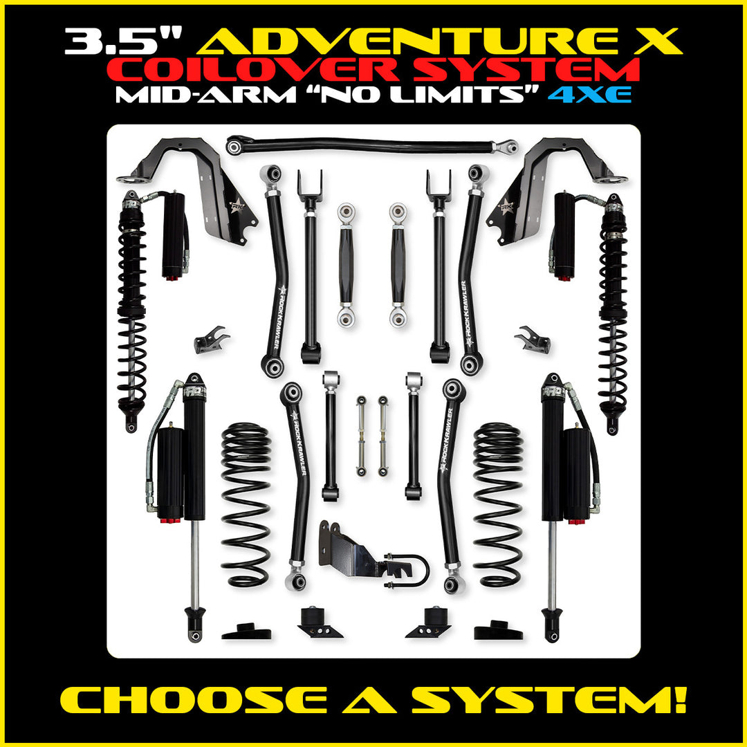 Rock Krawler 3.5 Inch Adventure X No Limits Mid-Arm System - Jeep Wrangler JLU 4xe - photo 2