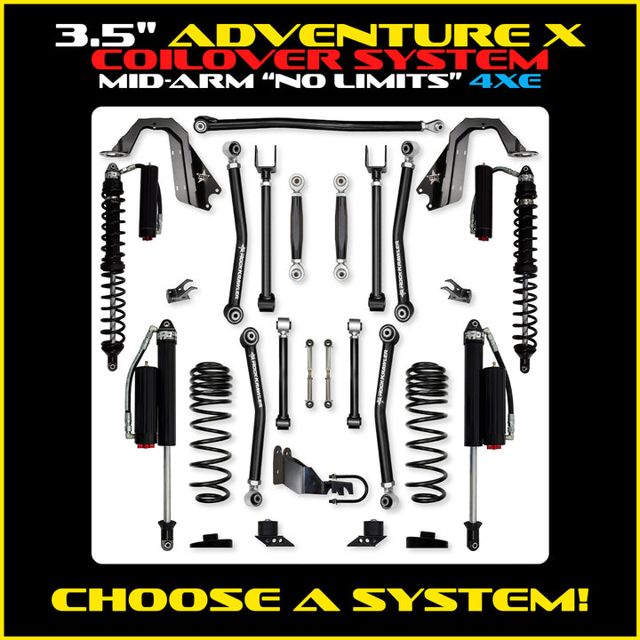 Rock Krawler 3.5 Inch Adventure X No Limits Mid-Arm System - Jeep Wrangler JLU 4xe - photo 2