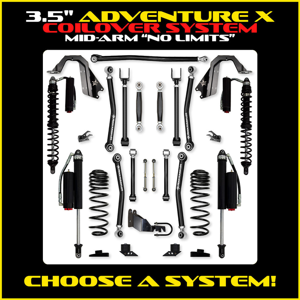 Rock Krawler 3.5 Inch Adventure X No Limits Mid-Arm System - Jeep Wrangler JL 2-Door - photo 2