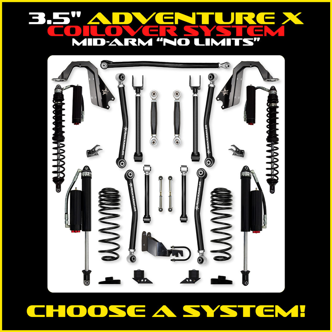 Rock Krawler 3.5 Inch Adventure X No Limits Mid-Arm System - Jeep Wrangler JL 2-Door - photo 2