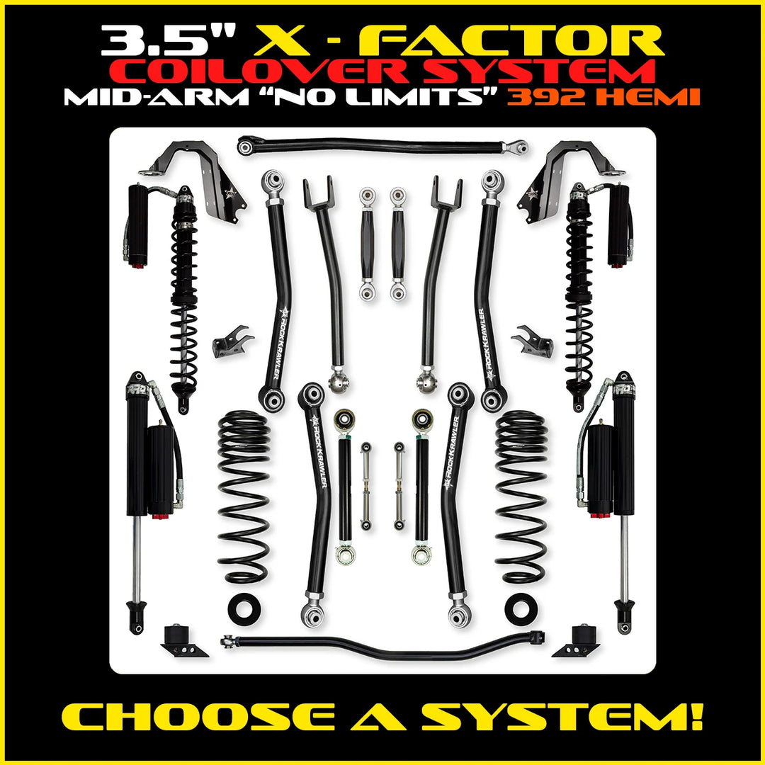 Rock Krawler 3.5 Inch X Factor No Limits Mid-Arm System - Jeep Wrangler JLU 392 - photo 2