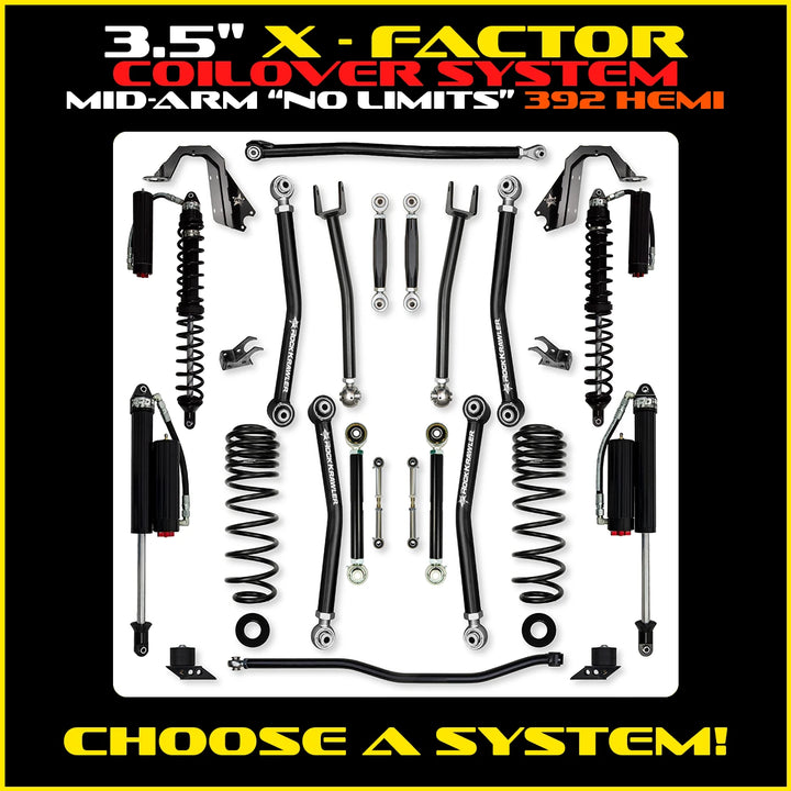 Rock Krawler 3.5 Inch X Factor No Limits Mid-Arm System - Jeep Wrangler JLU 392 - photo 2