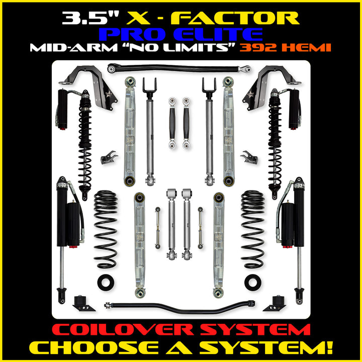 Rock Krawler 3.5 Inch X Factor Pro Elite No Limits Mid-Arm System - Jeep Wrangler JLU 392 - photo 2