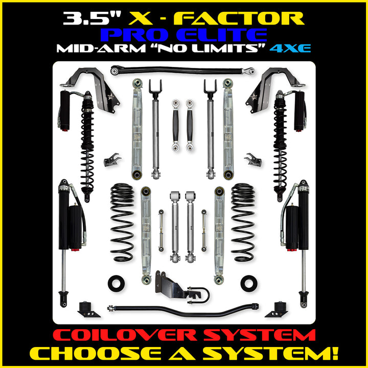 Rock Krawler 3.5 Inch X Factor Pro Elite No Limits Mid-Arm System - Jeep Wrangler JLU 4xe - photo 2