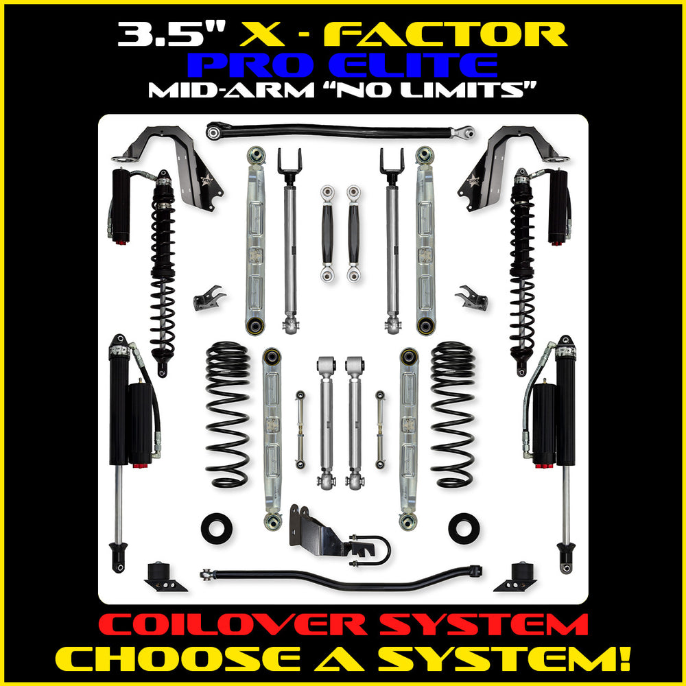 Rock Krawler 3.5 Inch X Factor Pro Elite No Limits Mid-Arm System - Jeep Wrangler JLU 4-Door - photo 2