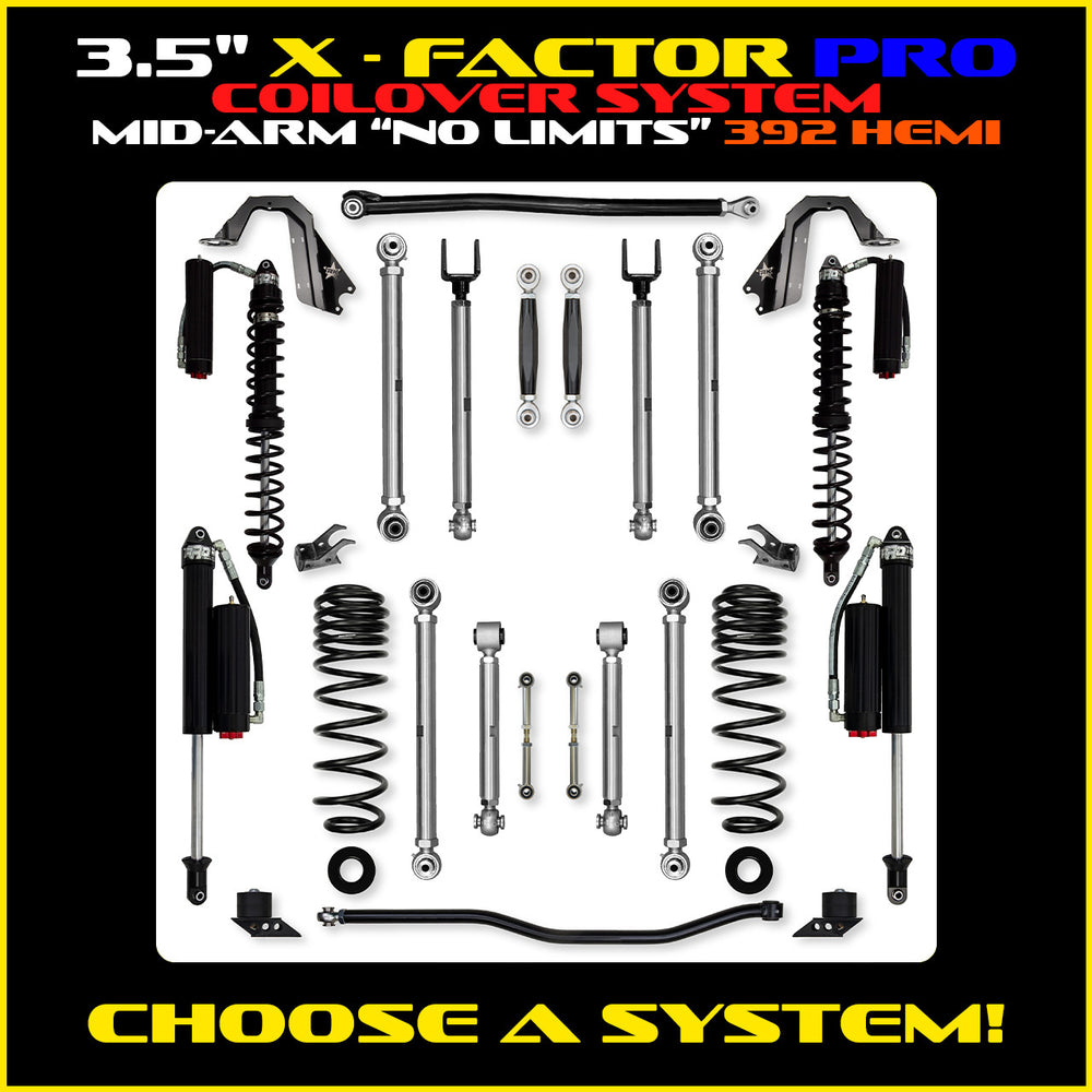 Rock Krawler 3.5 Inch X Factor Pro No Limits Mid-Arm System - Jeep Wrangler JLU 392 - photo 2