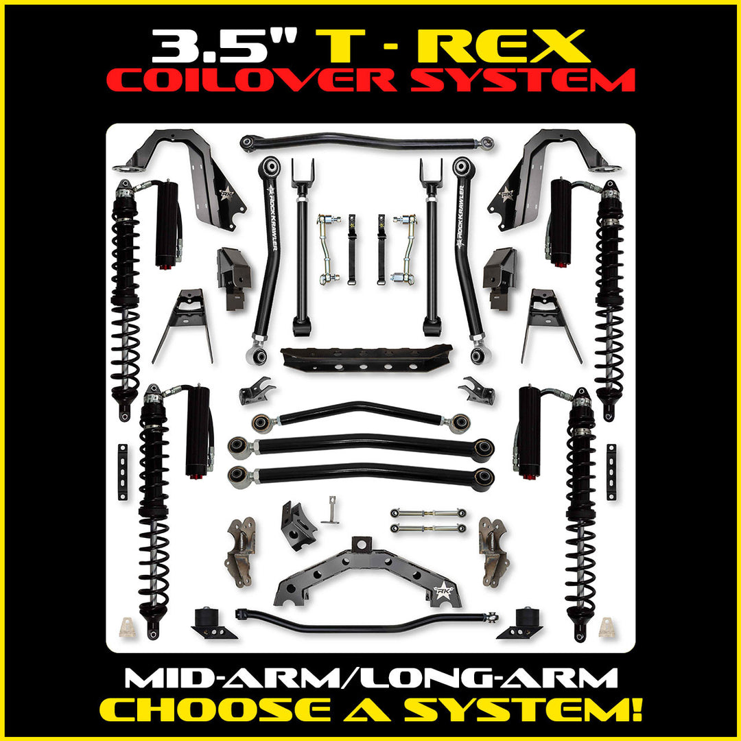 Rock Krawler 3.5 Inch T-Rex Hybrid System - 2018+ Jeep Wrangler JL 2-Door - kit photo 2