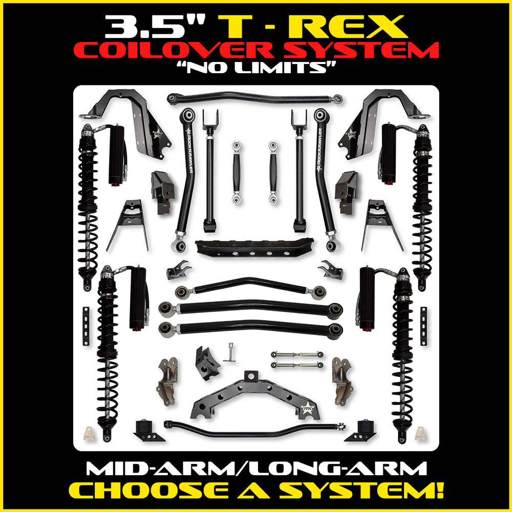 Rock Krawler 3.5 Inch T-Rex No Limits Hybrid System - 2018+ Wrangler JL 2-Door - kit photo 2
