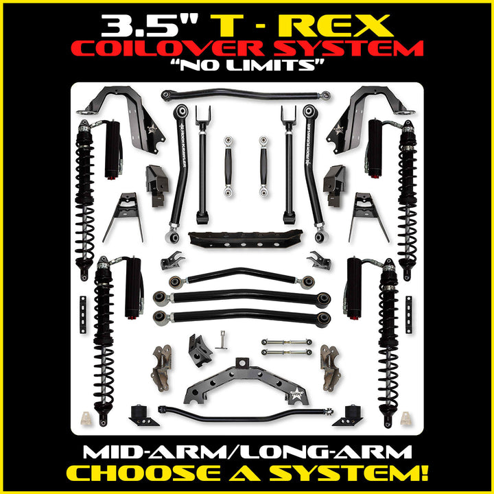 Rock Krawler 3.5 Inch T-Rex No Limits Hybrid System - 2018+ Wrangler JL 2-Door - kit photo 2