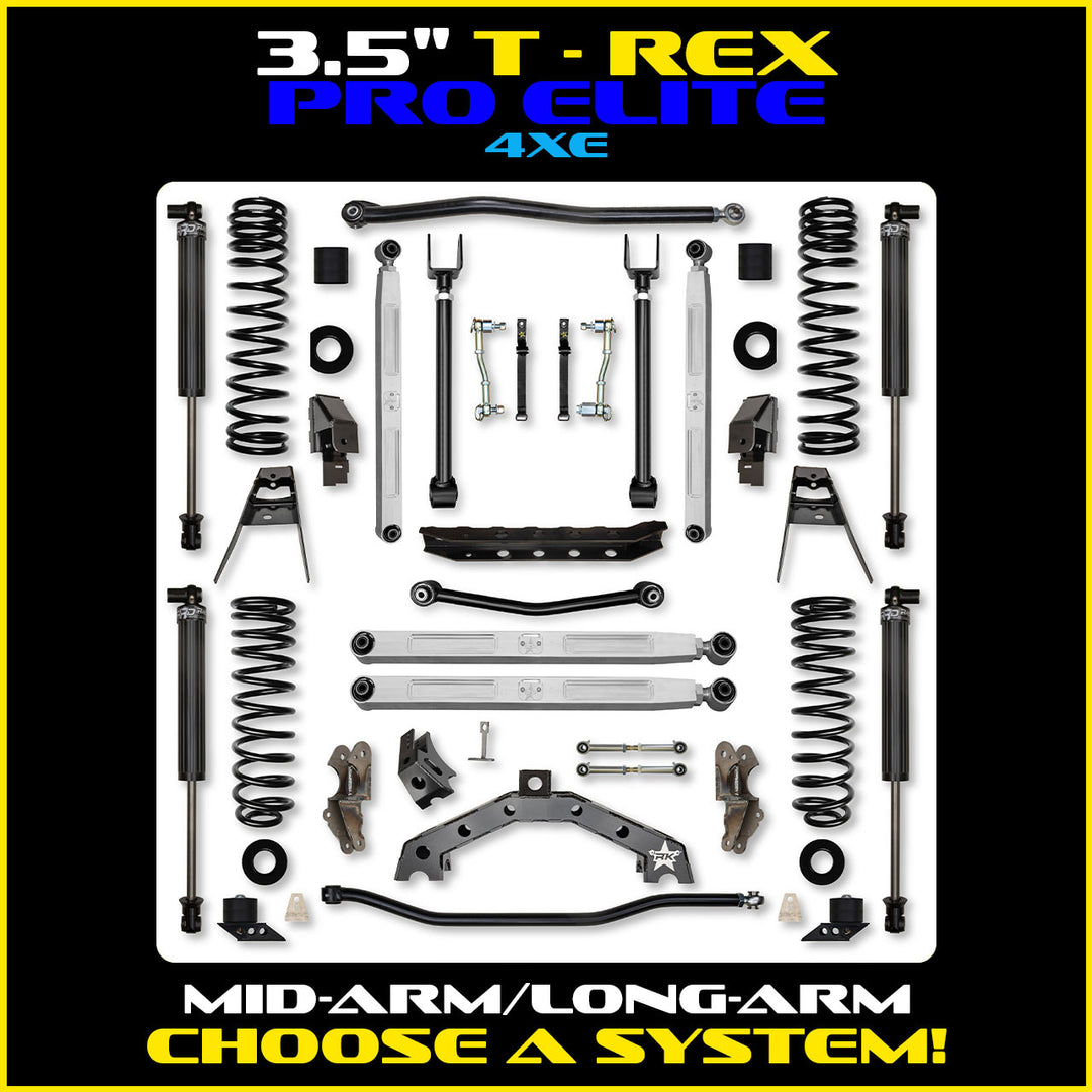 Rock Krawler 3.5 Inch T-Rex Pro Elite Hybrid System - 2018+ Wrangler JLU 4-Door - kit photo