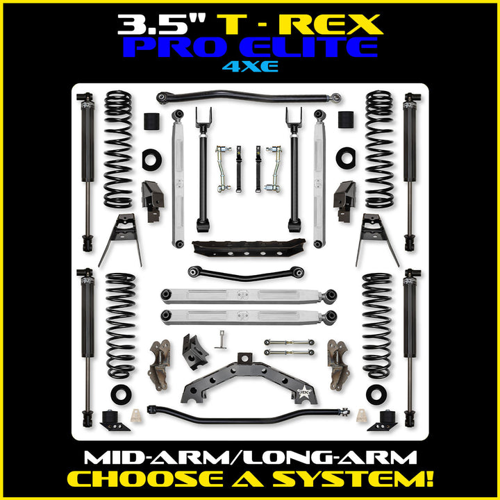 Rock Krawler 3.5 Inch T-Rex Pro Elite Hybrid System - 2018+ Wrangler JLU 4-Door - kit photo