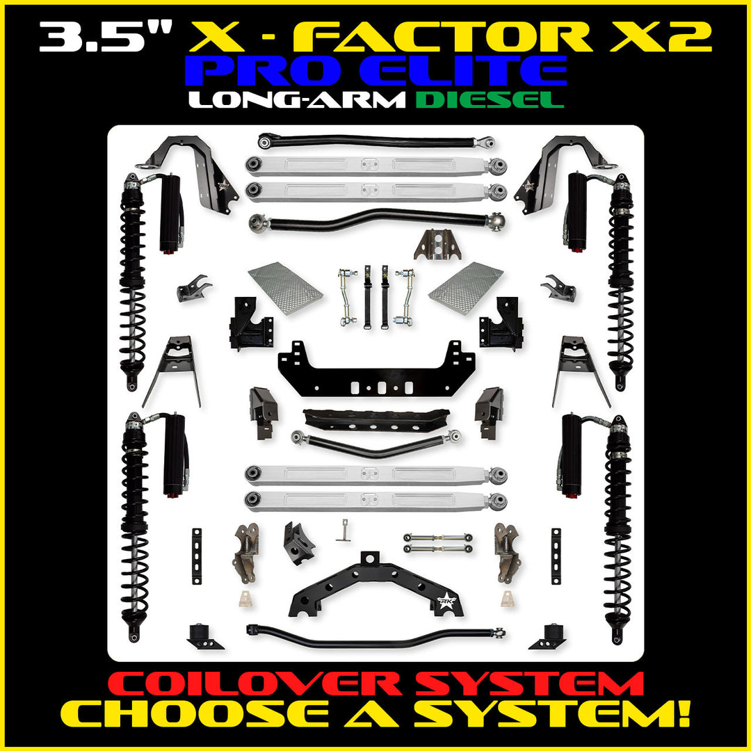 Rock Krawler 3.5 Inch X-Factor X2 Pro Elite Long Arm System - Jeep JLU 4-Door - kit photo 4