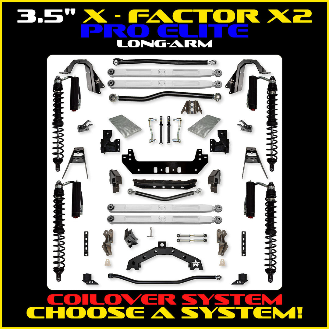 Rock Krawler 3.5 Inch X-Factor X2 Pro Elite Long Arm System - Jeep JLU 4-Door - kit photo 2