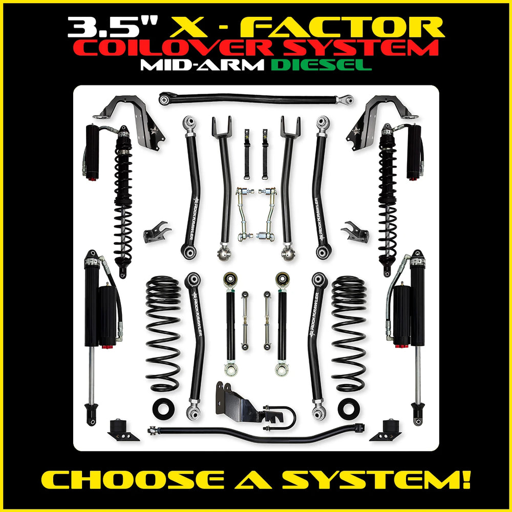 Rock Krawler 3.5 Inch X Factor Mid-Arm System - Jeep Wrangler JLU Diesel - photo 2