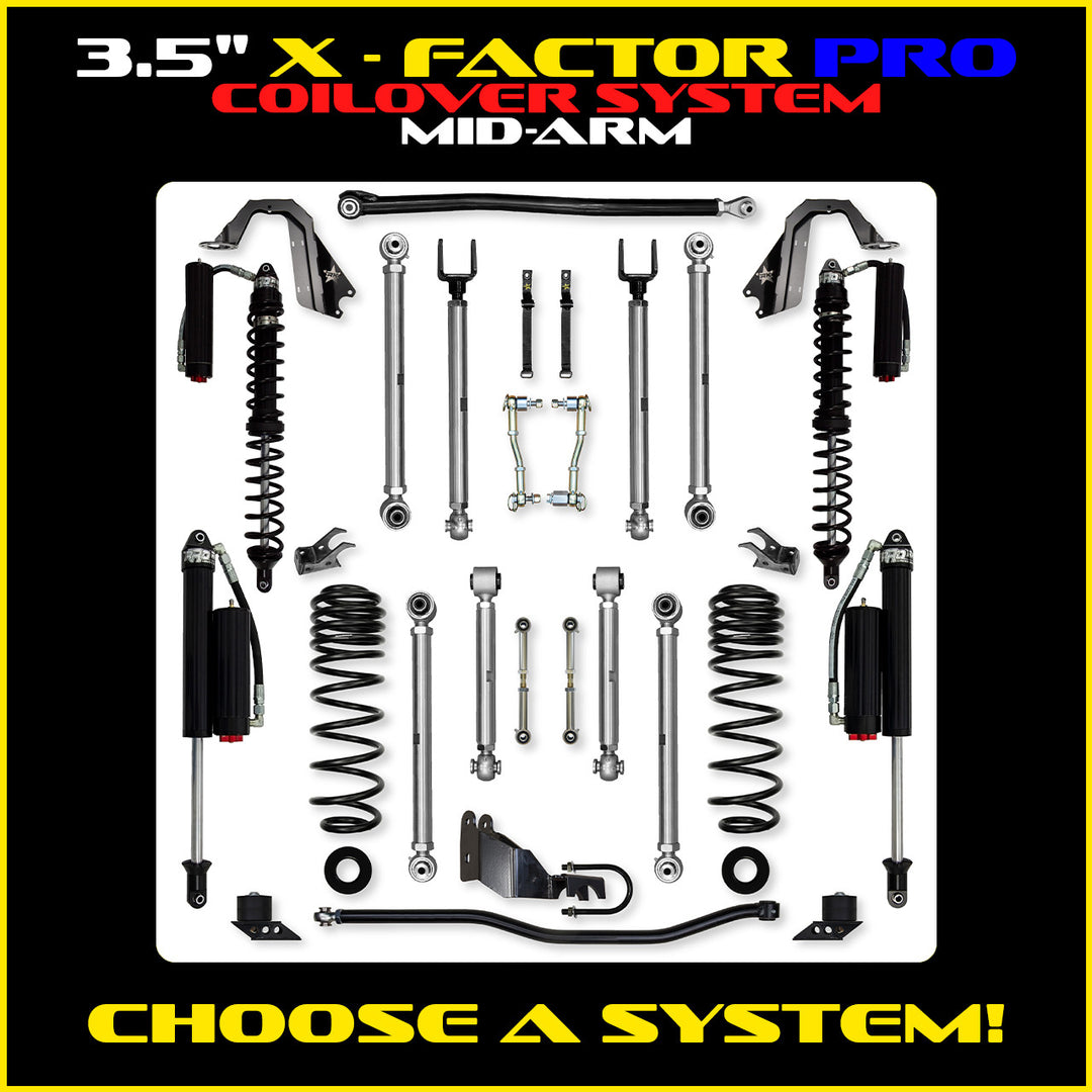 Rock Krawler 3.5 Inch X Factor Pro Mid-Arm System - Jeep Wrangler JLU 4-Door - photo 2