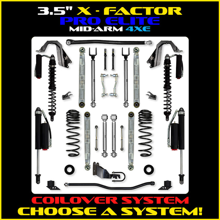 Rock Krawler 3.5 Inch X Factor Pro Elite Mid-Arm System - Jeep Wrangler JLU 4xe - photo 2