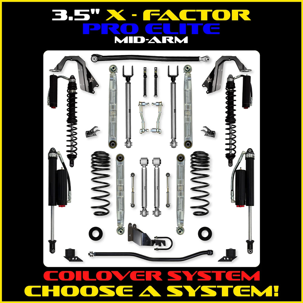 Rock Krawler 3.5 Inch X Factor Pro Elite Mid-Arm System - Jeep Wrangler JL 2-Door - photo 2