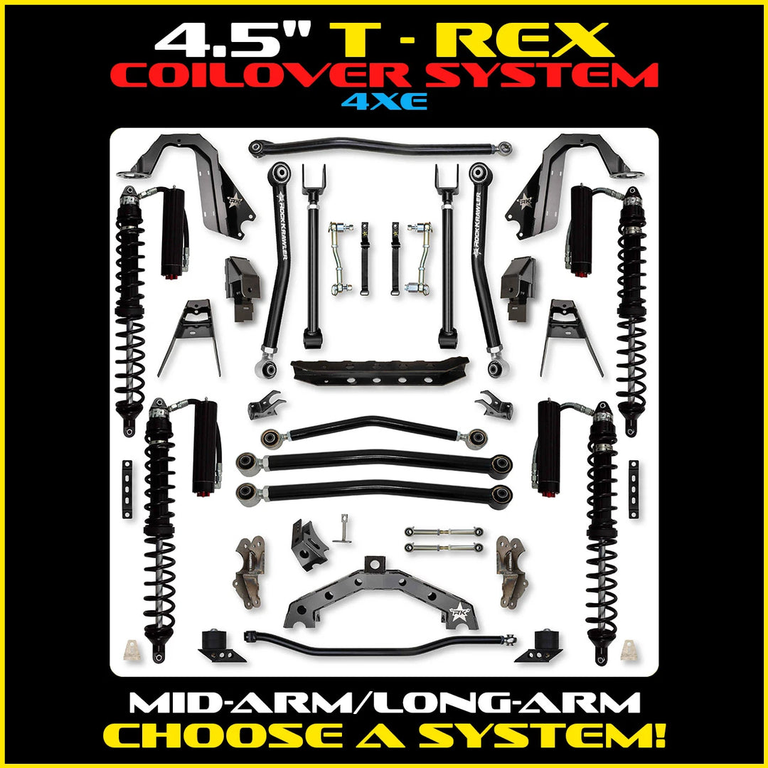 Rock Krawler 4.5 Inch T-Rex Hybrid System - Jeep Wrangler JLU 4xe - coilover packages