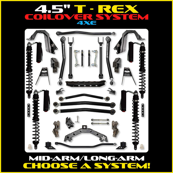 Rock Krawler 4.5 Inch T-Rex Hybrid System - Jeep Wrangler JLU 4xe - coilover packages