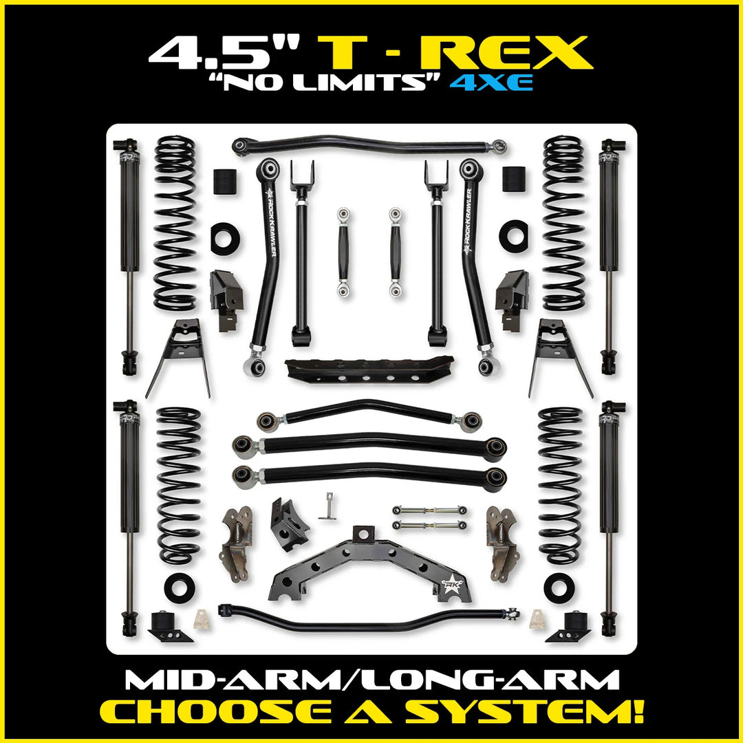 Rock Krawler 4.5 Inch T-Rex No Limits Hybrid System - Jeep Wrangler JLU 4xe