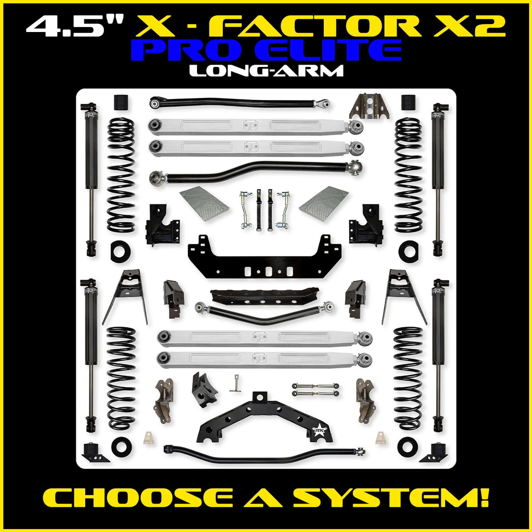 Rock Krawler 4.5 Inch X Factor X2 Pro Elite Long Arm - Jeep Wrangler JL 2-Door
