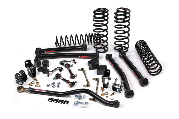 2018-2027 Jeep Wrangler JL J-Konnect 2.5 Inch Lift Kit 4 Door with Shock Extension Brackets (OE Shocks) Standard Rate Coils | JKS JSPEC121KNS