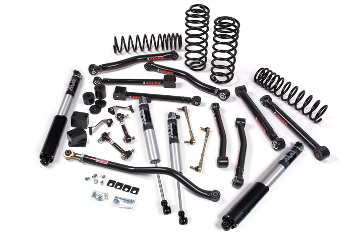 2018-2027 Jeep Wrangler JL J-Krawl 3 Inch Lift Kit 2 Door with FOX 2.5 IFP Performance Series Shocks Standard Rate Coils Flex End Control Arms | JKS JSPEC147PS