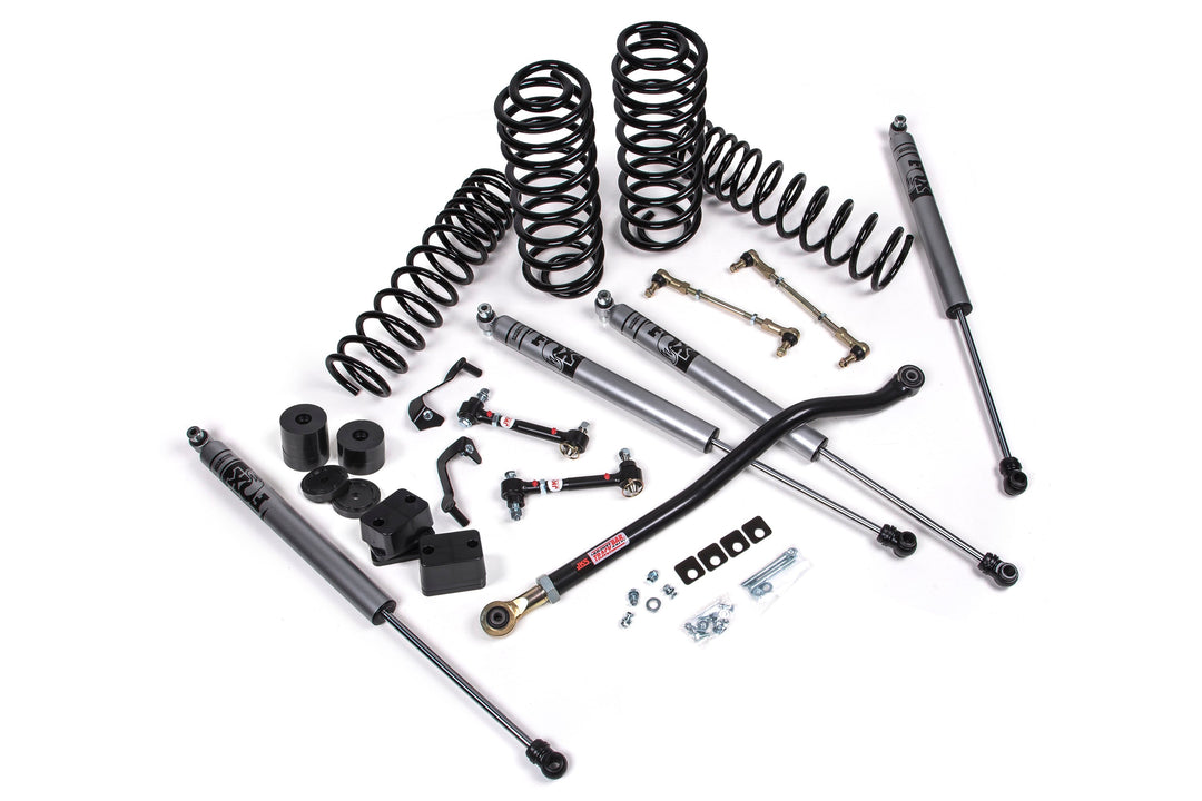 2018-2027 Jeep Wrangler JL J-Venture 3.5 Inch Lift Kit 4 Door with FOX 2.0 Adventure Series Shocks Standard Rate Coils | JKS JSPEC119KFA