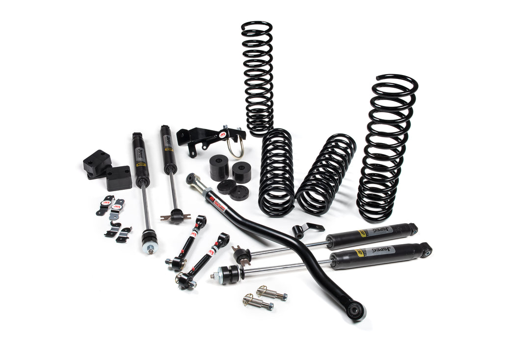 2007-2018 Jeep Wrangler JK J-Venture 4 Door 3.5 Inch Lift Kit with JSpec Shocks | JKS JSPEC100K