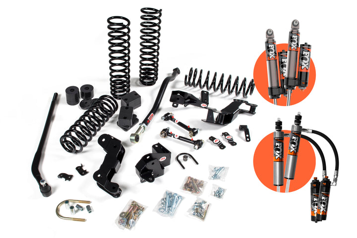 2007-2018 Jeep Wrangler JK J-Kontrol 3.5 Inch Lift Kit 4 Door with FOX 2.5 Performance Elite Series Shocks | JKS JSPEC108PES