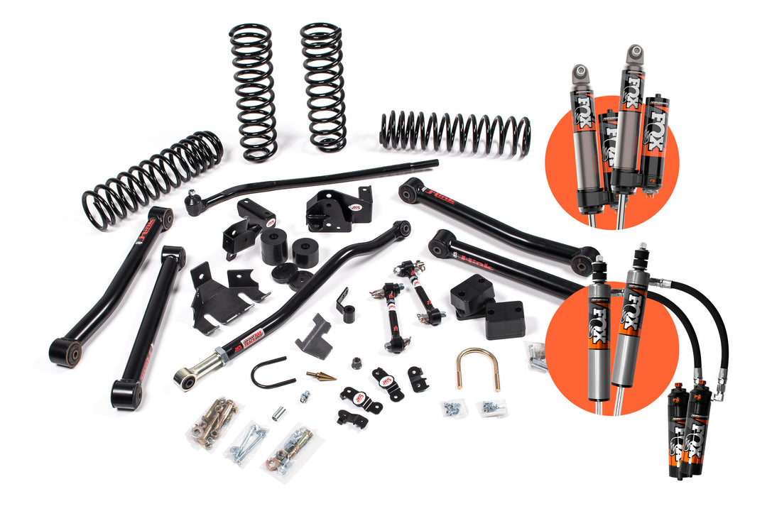 2007-2018 Jeep Wrangler JK 2 Door 3.5 Inch J-Konnect Suspension Lift Kit with FOX 2.5 Performance Elite Series R/R DSC Shocks 4WD | JKS JSPEC114PES