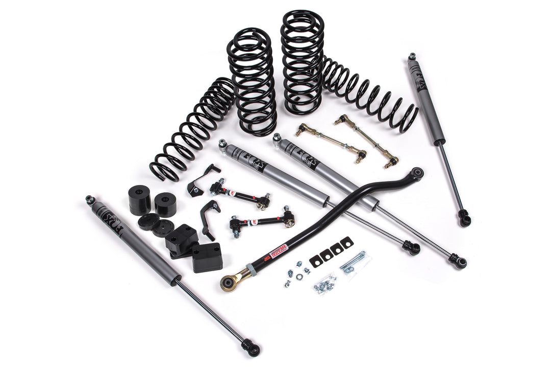 2018-2026 Jeep Wrangler JL J-Venture 2.5 Inch Lift Kit 4 Door with FOX Adventure Series Shocks HD Rate Coils | JKS JSPEC118KFA