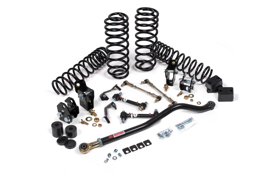 2018-2027 Jeep Wrangler JL J-Venture 2.5 Inch Lift Kit 4 Door with Shock Extension Brackets (OE Shocks) Heavy Duty Rate Coils | JKS JSPEC118KNS