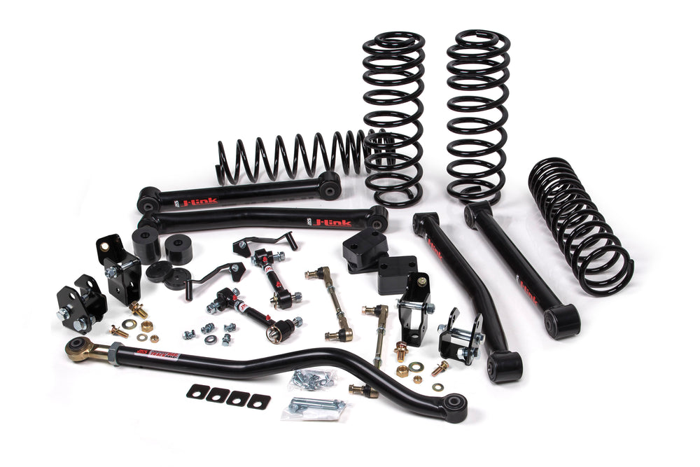 2018-2027 Jeep Wrangler JL J-Konnect 2.5 Inch Lift Kit 4 Door with Shock Extension Brackets (OE Shocks) Heavy Duty Rate Coils | JKS JSPEC122KNS