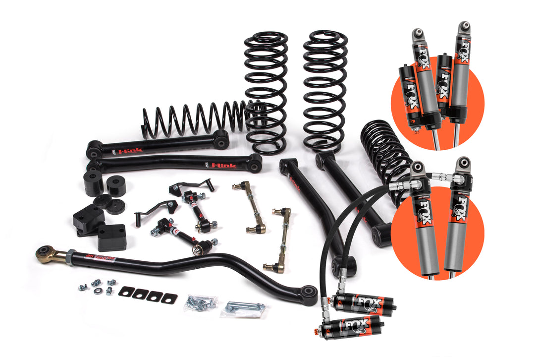 2018-2026 Jeep Wrangler JL J-Konnect 3.5 Inch Lift Kit 4 Door with FOX 2.5 Performance Elite Series Shocks HD Rate Coils | JKS JSPEC124PES