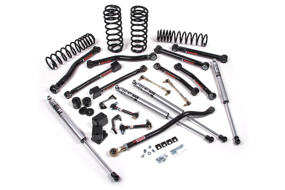 2018-2027 Jeep Wrangler JL J-Krawl 2.5 Inch Lift Kit 4 Door with FOX 2.0 Adventure Series Shocks Heavy Duty Rate Coils Flex End Control Arms | JKS JSPEC126KFA