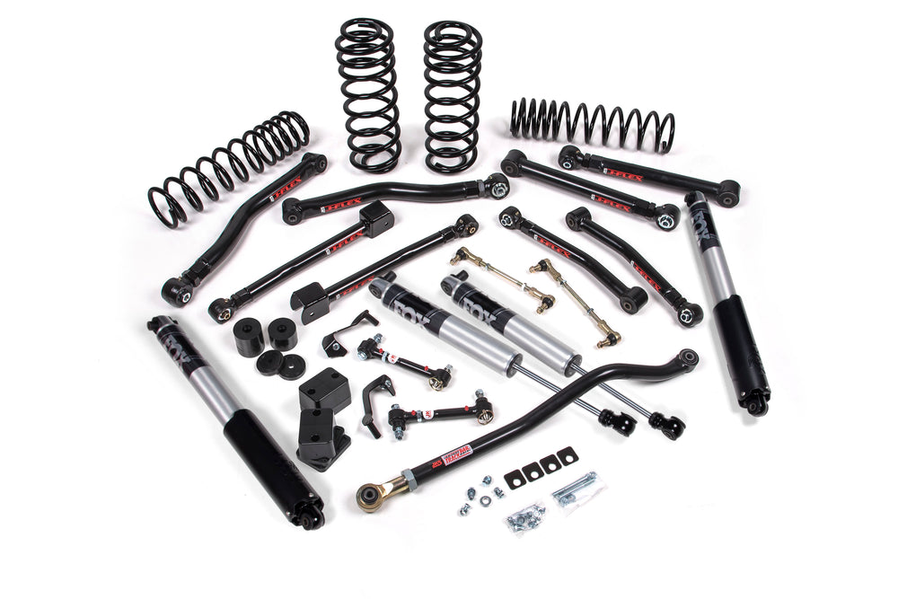 2018-2027 Jeep Wrangler JL J-Krawl 3.5 Inch Lift Kit 4 Door with FOX 2.5 IFP Performance Series Shocks Heavy Duty Rate Coils Flex End Control Arms | JKS JSPEC128PS