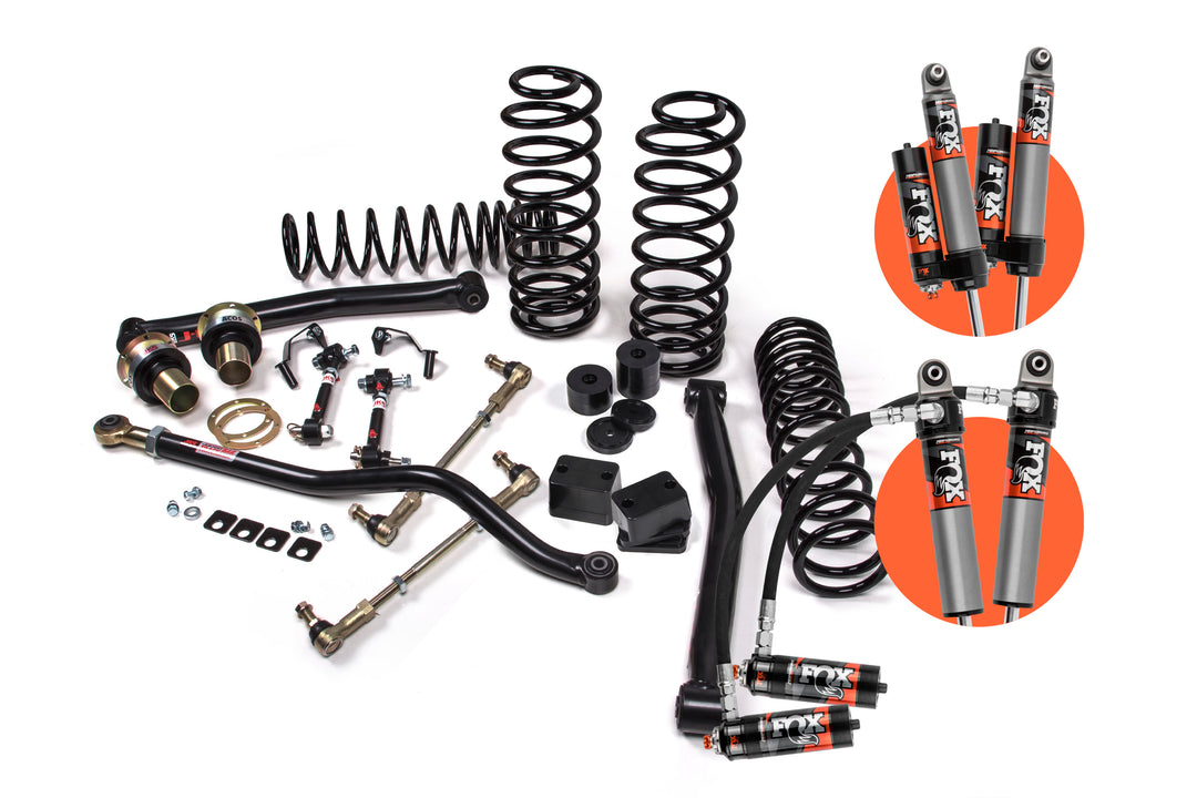 2018-2026 Jeep Wrangler JL J-Lander 3.5 Inch Lift Kit 4 Door with FOX 2.5 Performance Elite Shocks HD Rate Coils | JKS JSPEC130PES