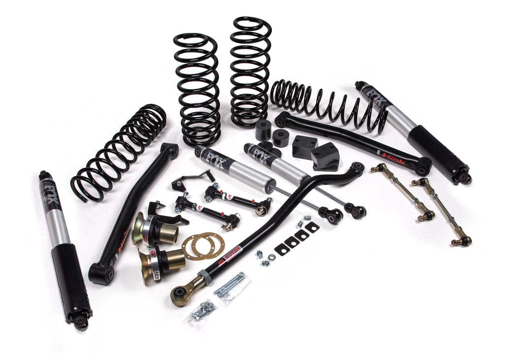 2018-2026 Jeep Wrangler JL J-Lander 3.5 Inch Lift Kit 4 Door with FOX 2.5 Performance Shocks HD Rate Coils | JKS JSPEC130PS