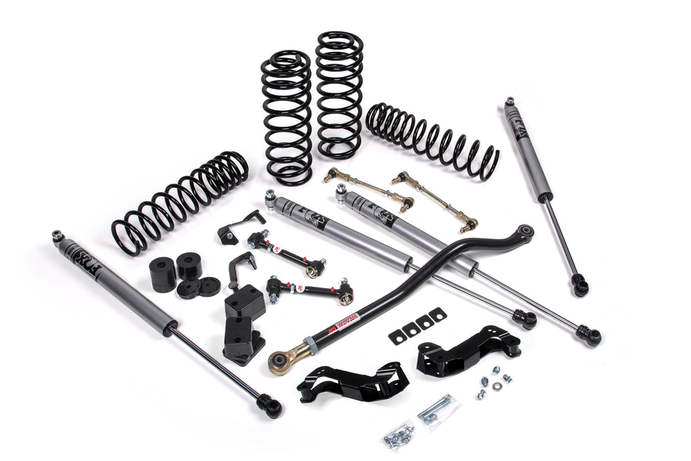 2018-2026 Jeep Wrangler JL J-Kontrol 2.5 Inch Lift Kit 4 Door with FOX Adventure Series Shocks Standard Rate Coils | JKS JSPEC137KFA | image 2